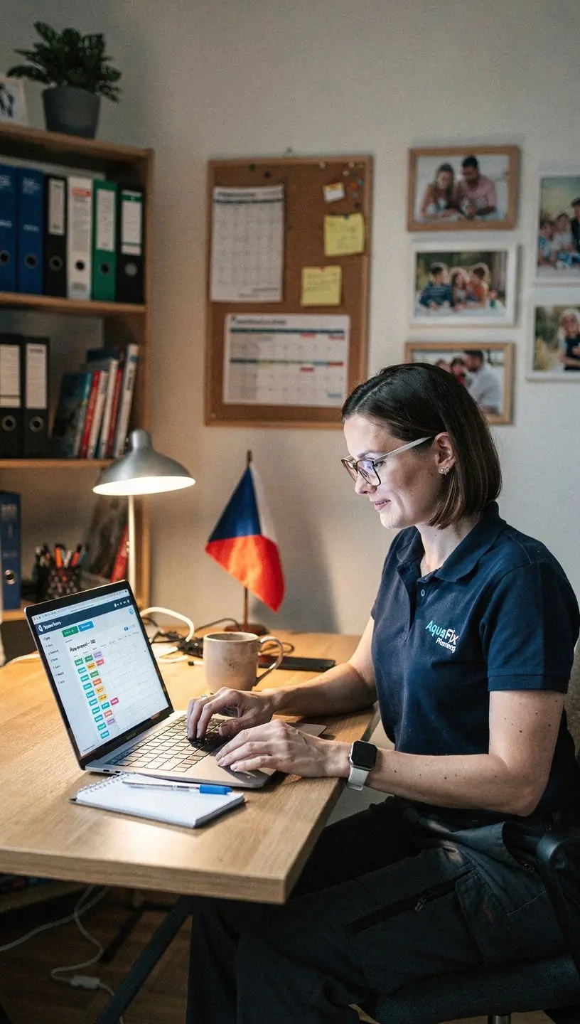 Plumber inspecting pipes for hidden leaks